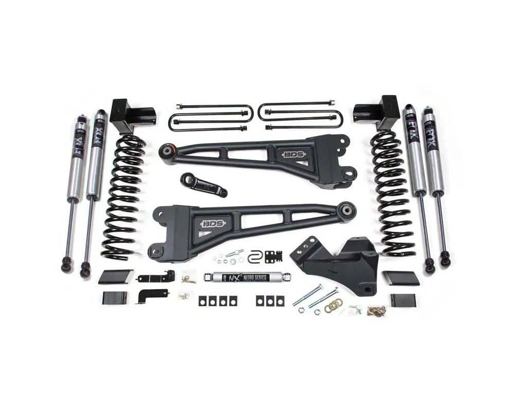 BDS 4-Inch Radius Arm Suspension Lift Kit with FOX 2.0 Performance Shocks (20-22 4WD 6.7L PowerStroke F-250 Super Duty)