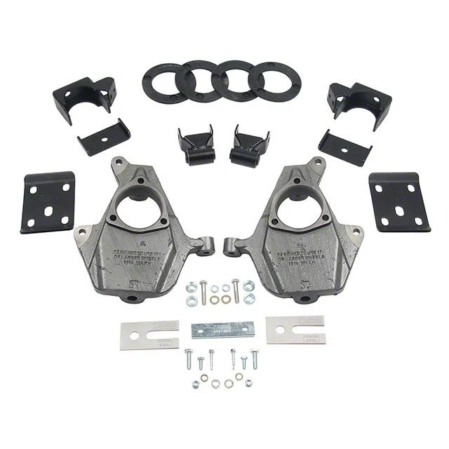 Belltech Lowering Kit; 3 to 4-Inch Front / 7-Inch Rear (16-18 2WD Sierra 1500 Double Cab, Crew Cab)