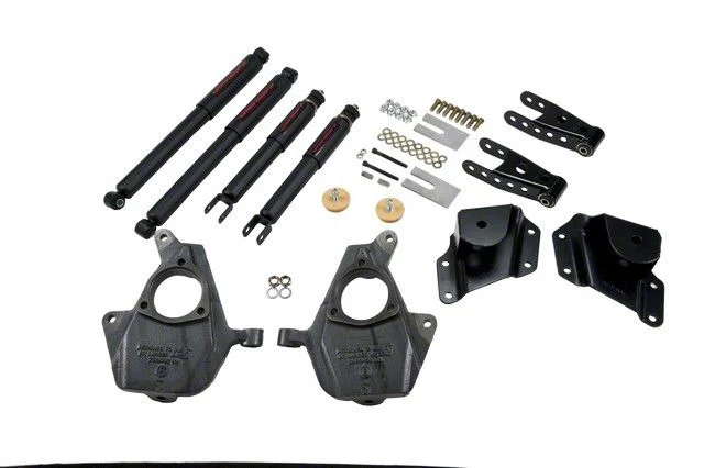 Belltech Lowering Kit with Nitro Drop II Shocks; 2-Inch Front / 4-Inch Rear (05-06 2WD Sierra 1500 Regular Cab w/ Front Torsion Bar Suspension)