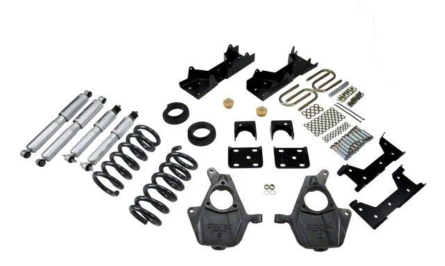 Belltech Lowering Kit with Street Performance Shocks; 4 to 5-Inch Front / 6-Inch Rear (01-06 2WD Sierra 1500 Regular Cab)