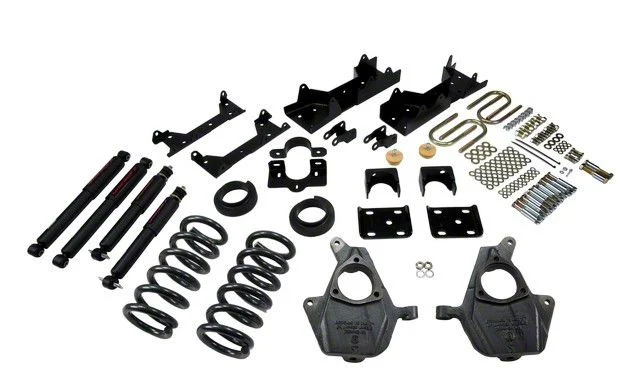 Belltech Lowering Kit with Nitro Drop II Shocks; 4 to 5-Inch Front / 6-Inch Rear (01-06 2WD Sierra 1500 Extended Cab)