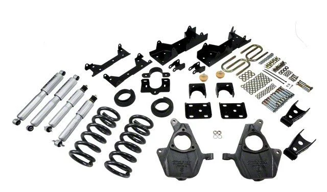 Belltech Lowering Kit with Street Performance Shocks; 4 to 5-Inch Front / 6 to 7-Inch Rear (01-06 2WD Sierra 1500 Extended Cab)