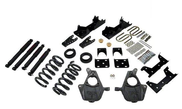 Belltech Lowering Kit with Nitro Drop II Shocks; 4 to 5-Inch Front / 6 to 7-Inch Rear (04-06 2WD Sierra 1500 Crew Cab)