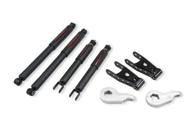 Belltech Lowering Kit with Nitro Drop II Shocks; 2-Inch Front / 2-Inch Rear (03-06 Sierra 1500 Denali w/ Front Torsion Bar Suspension)