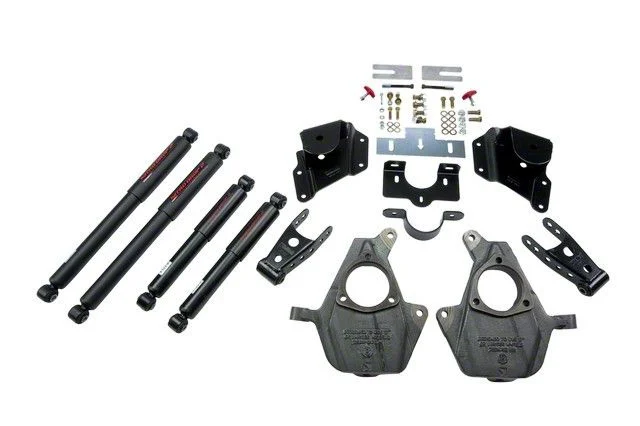 Belltech Lowering Kit with Nitro Drop II Shocks; 2-Inch Front / 3-Inch Rear (05-06 2WD Sierra 1500 Extended Cab w/ Front Torsion Bar Suspension)