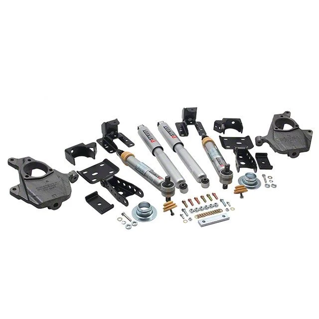 Belltech Lowering Kit with Street Performance Shocks; 2-Inch Front / 4-Inch Rear (16-18 2WD Sierra 1500)