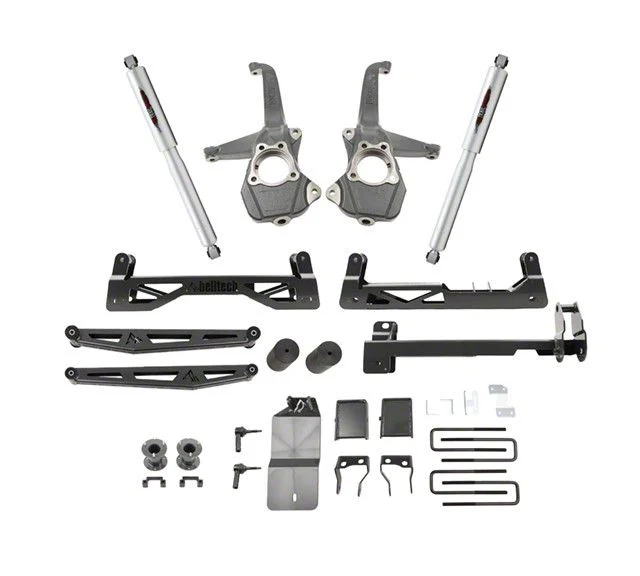 Belltech 6-Inch Suspension Lift Kit with Rear Trail Performance Shocks (19-26 4WD Silverado 1500, Excluding Trail Boss)