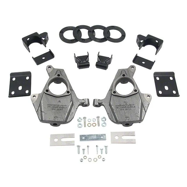 Belltech Lowering Kit; 3 to 4-Inch Front / 7-Inch Rear (16-18 2WD Silverado 1500 Double Cab, Crew Cab)