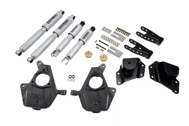 Belltech Lowering Kit with Street Performance Shocks; 2-Inch Front / 4-Inch Rear (05-06 2WD Silverado 1500 Regular Cab w/ Front Torsion Bar Suspension)