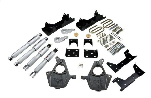 Belltech Lowering Kit with Street Performance Shocks; 3 to 4-Inch Front / 6-Inch Rear (05-06 2WD Silverado 1500 Regular Cab)
