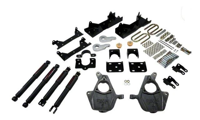 Belltech Lowering Kit with Nitro Drop II Shocks; 3 to 4-Inch Front / 6-Inch Rear (05-06 2WD Silverado 1500 Extended Cab)