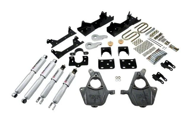 Belltech Lowering Kit with Street Performance Shocks; 3 to 4-Inch Front / 6-Inch Rear (05-06 2WD Silverado 1500 Extended Cab)