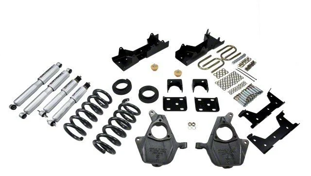 Belltech Lowering Kit with Street Performance Shocks; 4 to 5-Inch Front / 6-Inch Rear (04-06 2WD Silverado 1500 Crew Cab)