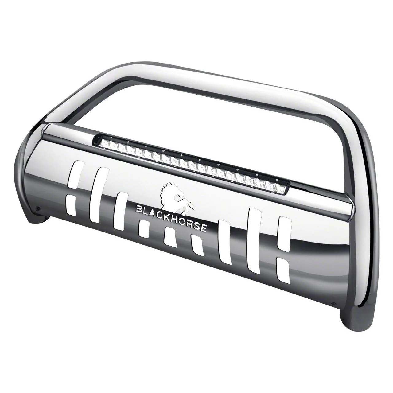 3-Inch Beacon LED Bull Bar; Stainless Steel (07-18 Silverado 1500)