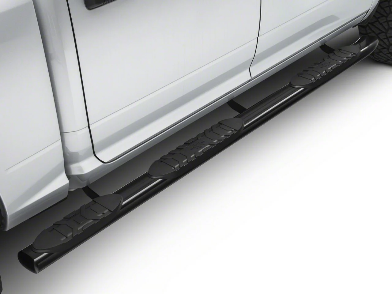 5-Inch Extreme Wheel-to-Wheel Side Step Bars; Black (09-18 RAM 1500 Crew Cab w/ 5.7-Foot Box)