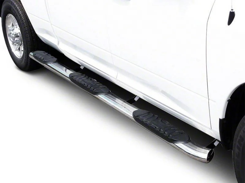 5-Inch Extreme Wheel-to-Wheel Side Step Bars; Stainless Steel (07-18 Silverado 1500 Crew Cab w/ 5.80-Foot Short Box)