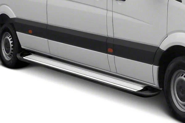 Running Boards; Silver Aluminum; 6-Inch Stripe Step Pad (19-26 RAM 1500 Crew Cab)