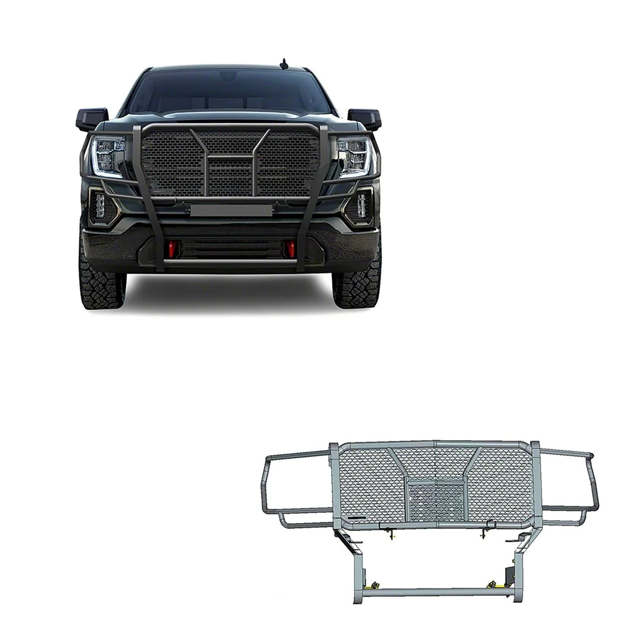 Rugged Grille Guard; Black (19-21 Sierra 1500; 2022 Sierra 1500 Limited)