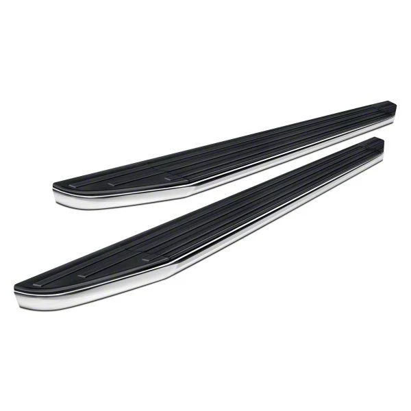 Running Boards; Black Aluminum; 5-Inch Step; Includes Diesel Models with DEF Tanks (19-26 Sierra 1500 Double Cab)