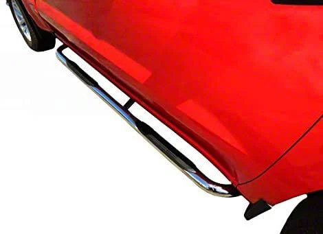 3-Inch Round Side Step Bars; Stainless Steel (20-26 Sierra 2500 HD Crew Cab)