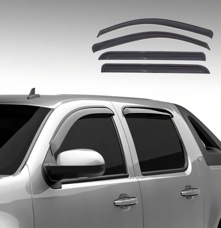Door Visor; Smoked; Tape-On, 4-Piece (14-19 Silverado 2500 HD)