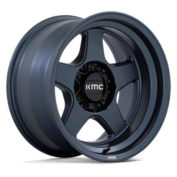 KMC Lobo Metallic Blue 6-Lug Wheel; 17x8.5; -10mm Offset (15-20 Yukon)