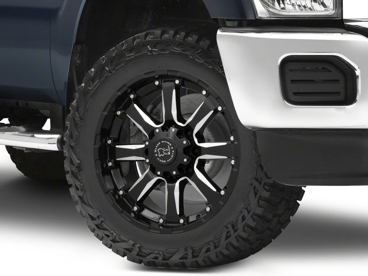 Black Rhino Sierra Gloss Black Milled 8-Lug Wheel; 20x9; 12mm Offset (11-16 F-350 Super Duty SRW)