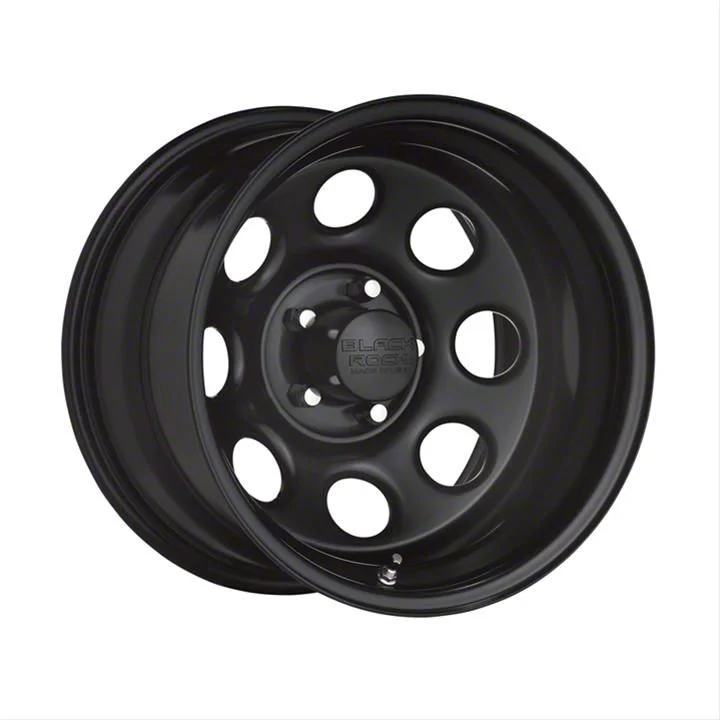 Black Rock Wheels Type 8 Matte Black 6-Lug Wheel; 17x9; 0mm Offset (07-14 Yukon)