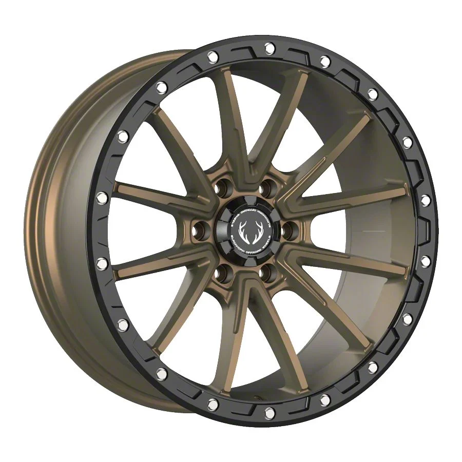 Blackhorn Offroad BH04 Bronze with Black Lip 6-Lug Wheel; 20x9; 12mm Offset (15-20 Yukon)