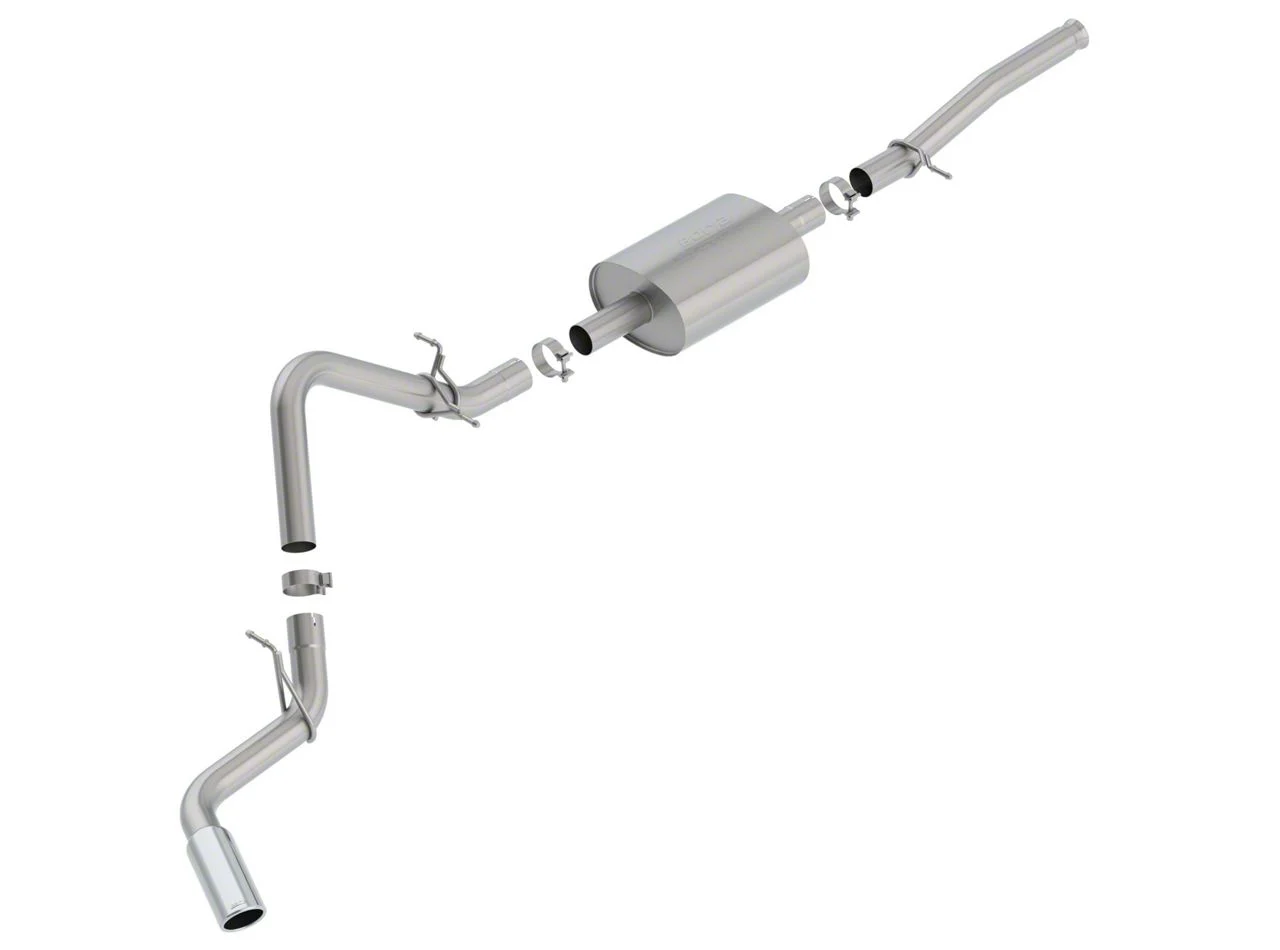 Borla S-Type Single Exhaust System with Chrome Tip; Side Exit (19-26 4.3L Silverado 1500)
