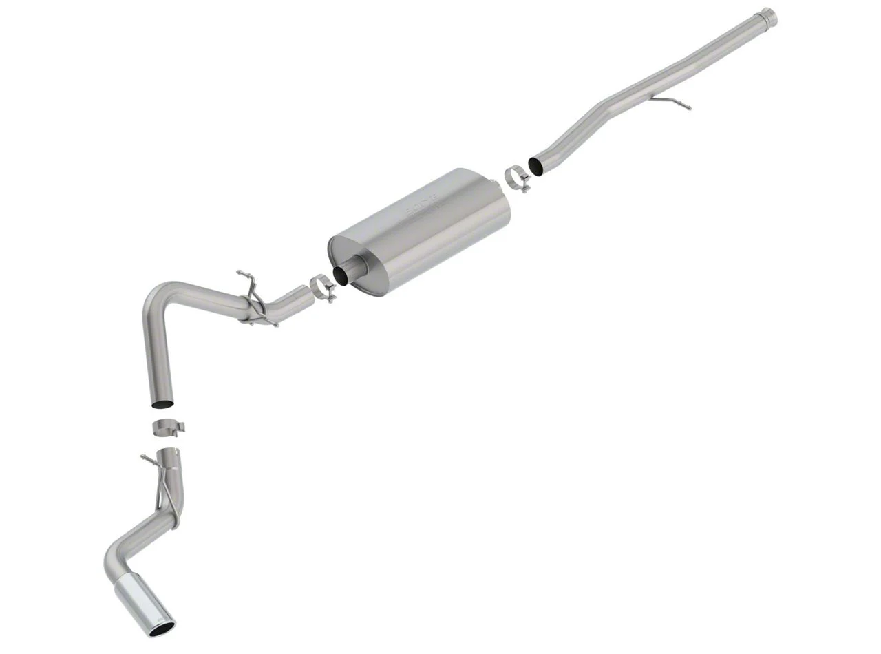 Borla Touring Single Exhaust System with Chrome Tip; Side Exit (19-26 4.3L Sierra 1500)