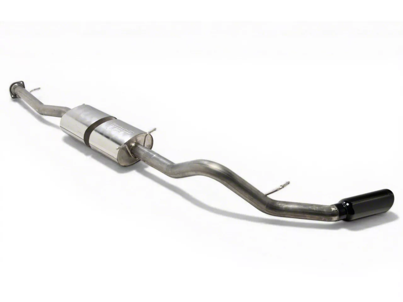 Borla S-Type Single Exhaust System with Black Chrome Tip; Side Exit (20-26 6.6L Gas Sierra 2500 HD)
