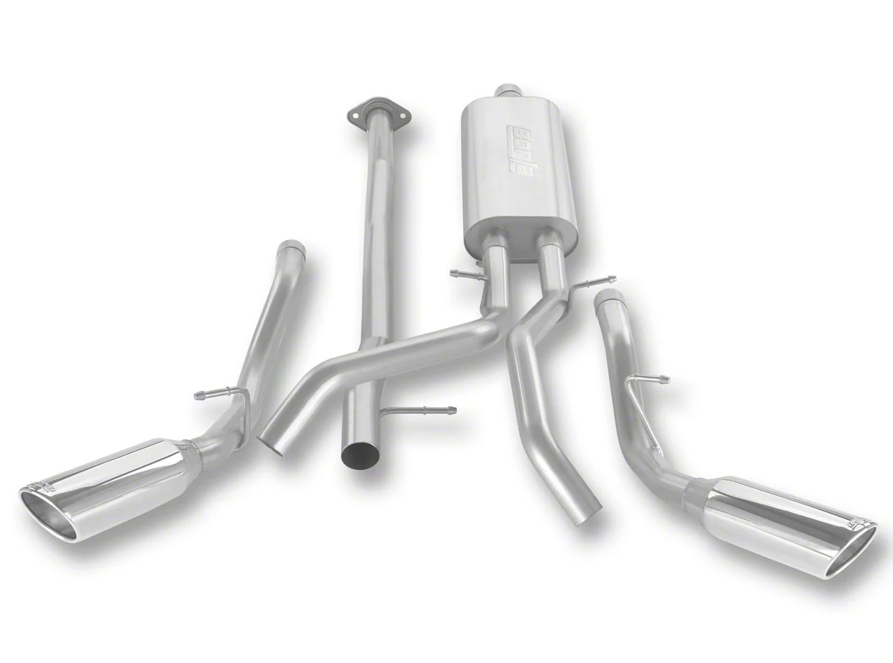 Borla Touring Dual Exhaust System with Polished Tips; Side Exit (07-09 6.0L Sierra 1500, Excluding Hybrid)