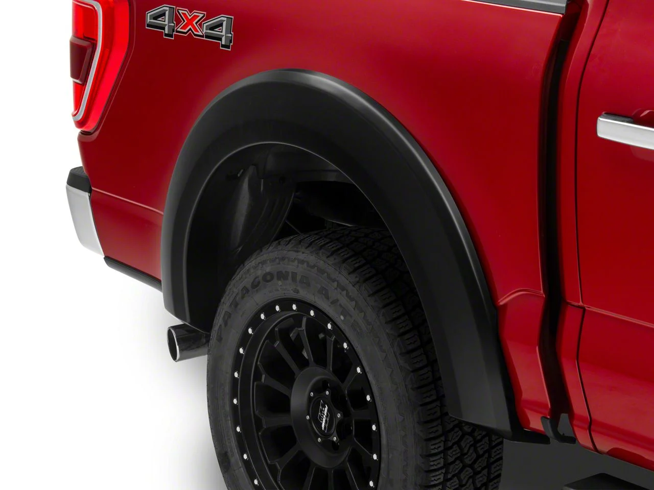 Bushwacker Extend-A-Fender Flares; Rear; Matte Black (21-24 F-150, Excluding Raptor)