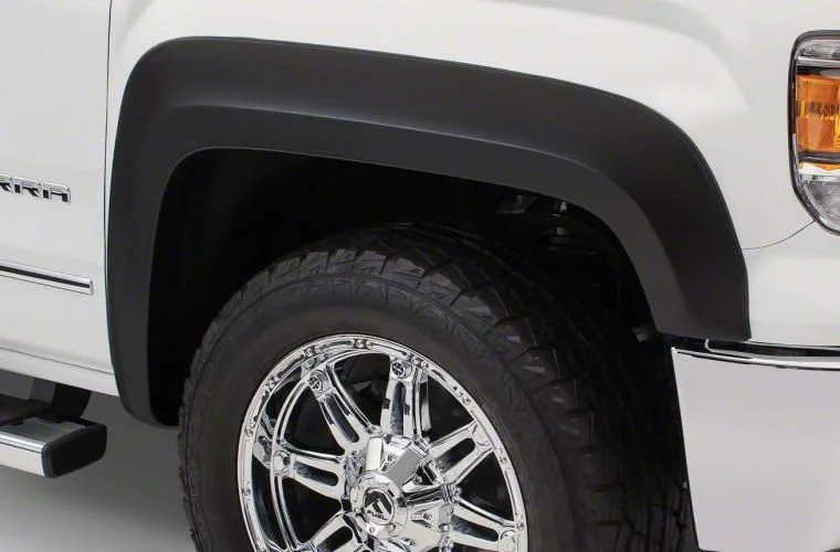 Bushwacker Extend-A-Fender Flares; Matte Black (19-24 Sierra 1500 w/ 5.80-Foot Short & 6.50-Foot Standard Box)