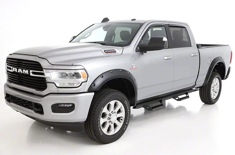 Bushwacker Pocket Style Fender Flares; Front; Matte Black (20-26 Sierra 2500 HD)