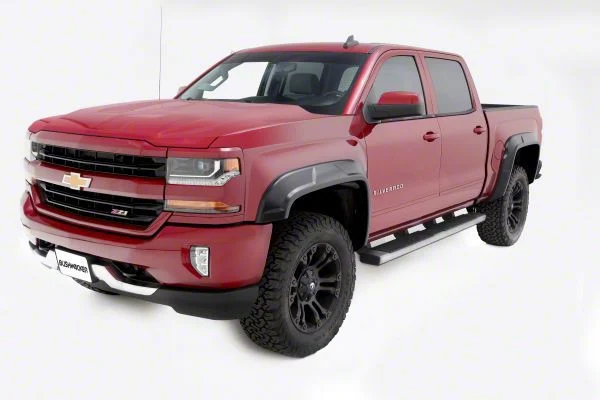 Bushwacker DRT Style Fender Flares; Front and Rear; Matte Black (14-18 Silverado 1500 w/ 5.80-Foot Short Box)