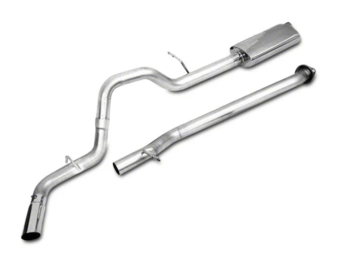 CGS Motorsports Aluminized Single Exhaust System; Side Exit (14-18 4.3L Silverado 1500)