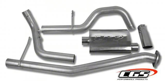 CGS Motorsports Stainless Single Exhaust System; Side Exit (02-06 4.8L Sierra 1500)