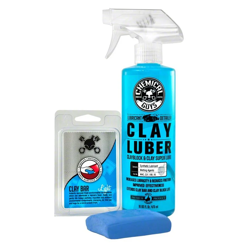 Chemical Guys Clay Bar and Luber Synthetic Lubricant Kit; Light Duty