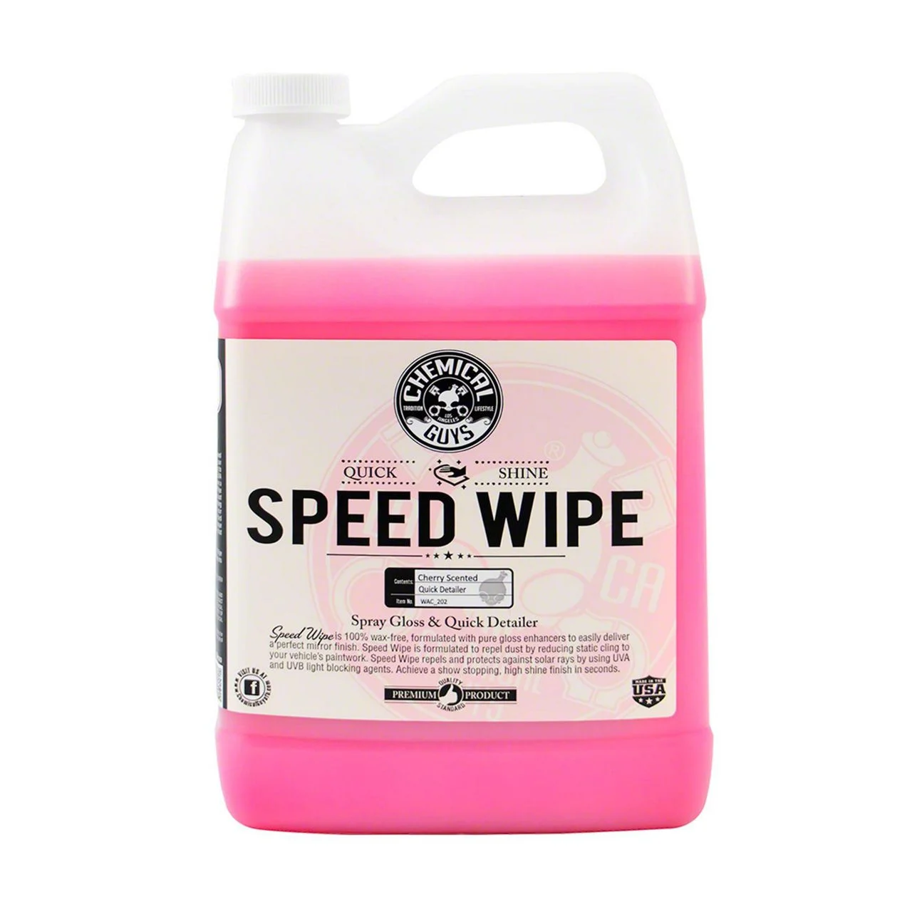 Chemical Guys Speed Wipe Quick Detailer and High Shine Spray Gloss Cherry Scent; 1-Gallon