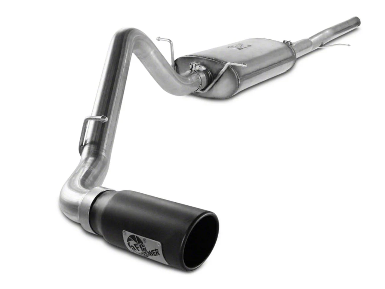 AFE MACH Force-XP 3-Inch Single Exhaust System with Black Tip; Side Exit (14-18 5.3L Silverado 1500)