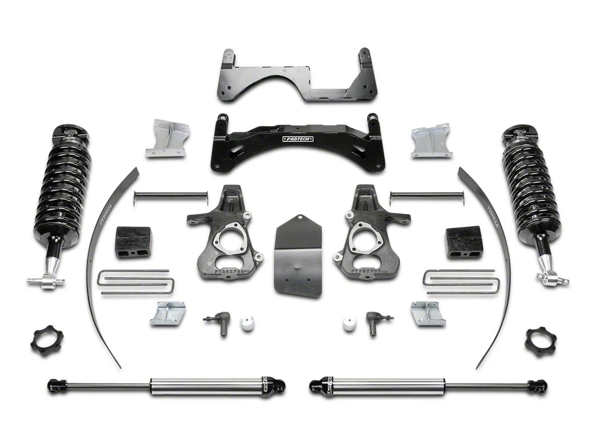 Fabtech 6-Inch Performance Suspension Lift Kit with Dirt Logic 4.0 Coil-Overs and Shocks (14-18 2WD/4WD Silverado 1500 Double Cab, Crew Cab)