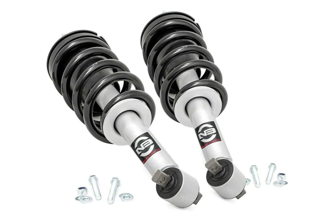Rough Country Suspension N3 Loaded Leveling Front Struts for 2-Inch Lift (07-13 2WD/4WD Silverado 1500)
