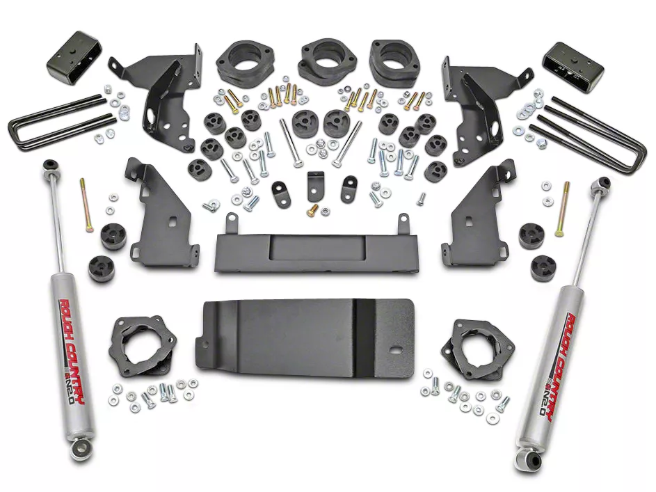 Rough Country Suspension 4.75-Inch Suspension and Body Lift Kit (14-15 4WD Silverado 1500 w/ Stock Cast Steel Control Arms)