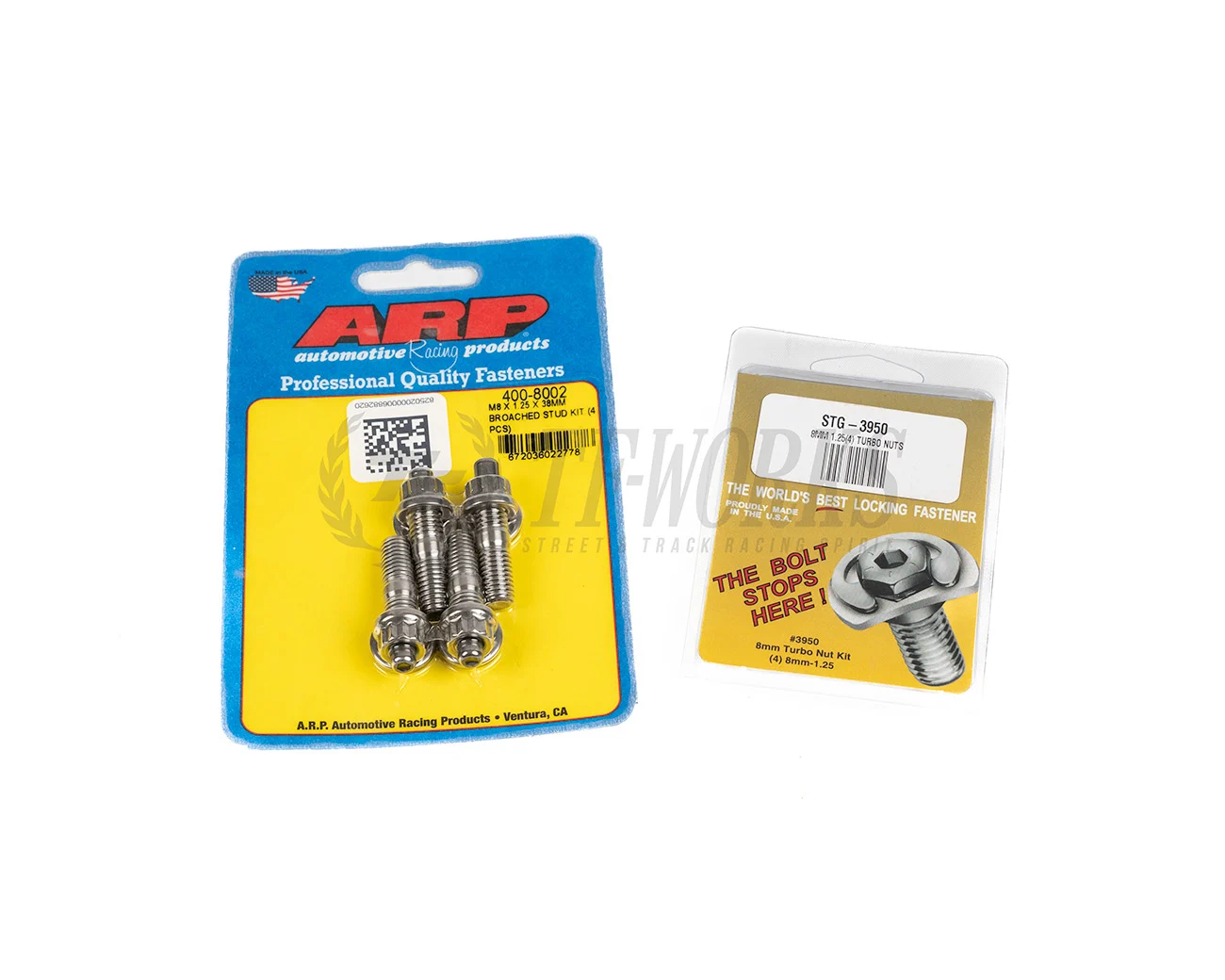 ARP M8x1.25 Stud Kit + Stage8 8mm x 1.25 Locking Turbo to Manifold Nut Combo Pack