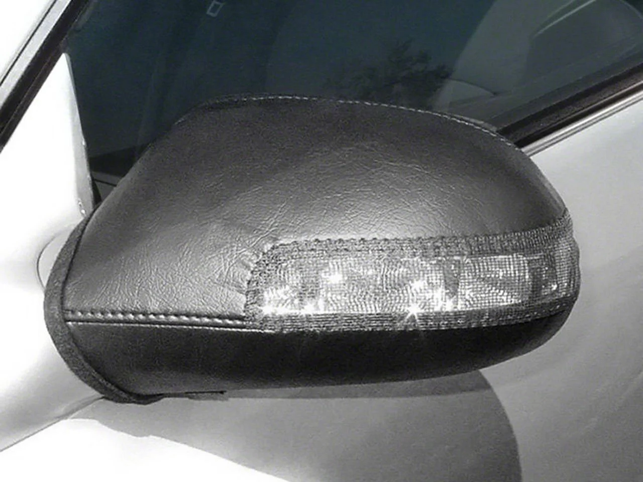 Covercraft Colgan Custom Mirror Bra; Black Crush (14-15 Sierra 1500 Crew Cab)