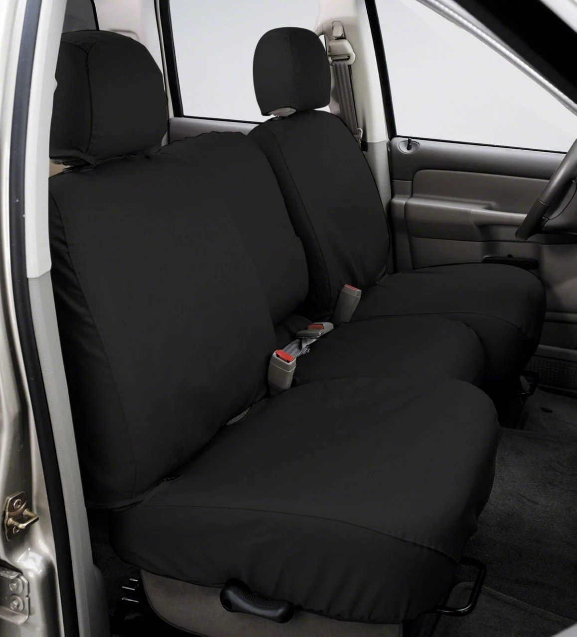 Covercraft Seat Saver Polycotton Custom Second Row Seat Cover; Charcoal (2003 F-150 Harley Davidson)