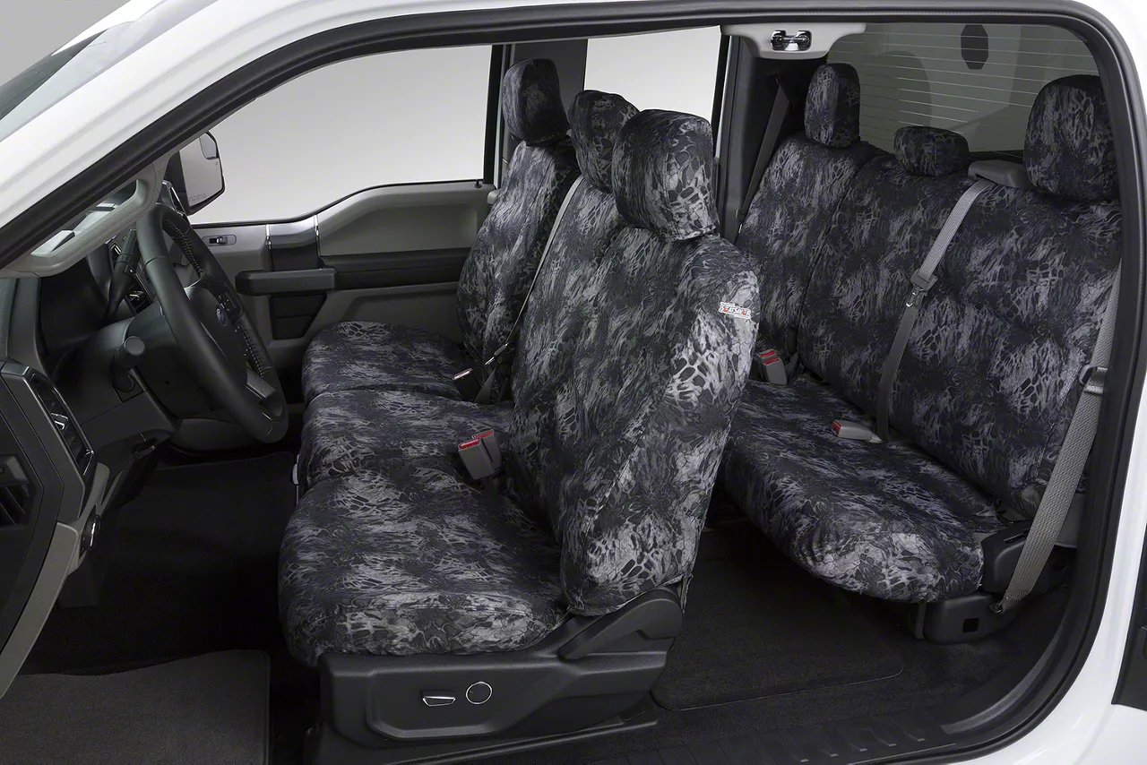 Covercraft Seat Saver Prym1 Custom Front Row Seat Covers; Blackout Camo (09-11 RAM 1500 Laramie & Sport w/ Bucket Seats)