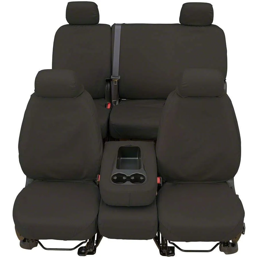 Covercraft Seat Saver Waterproof Polyester Custom Second Row Seat Cover; Gray (11-26 RAM 2500 Crew Cab w/ Rear 40/60 Split Bench Seat & Fold-Down Armrest)